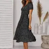 ASKSA Robe d'été Femme Manches courtes Décolleté V Fleur Voir les images du produit 3