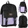 Lila-schwarzer Jugendrucksack, Schulrucksack für Mädchen Produktbild-Vorschau 1