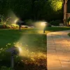 Garden path illuminated by solar lights at dusk. Anteprima dell’immagine prodotto