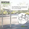 Fahrradanlehnbügel 115 x 58 cm Edelstahl Ø 60 mm Produktbild-Vorschau 5