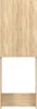 A front view of a tall, narrow cabinet with two doors at the top and an open space below, set against a white background. Produktbild-Vorschau