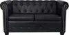 vidaXL 2-osobowa sofa Chesterfield ze sztucznej skóry, Podgląd zdjęcia produktu 1