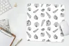 MuchoWow® Mauspad Mousepad Muschel - Schwarz und Weiß - Produktbild-Vorschau 5
