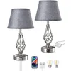 EDISHINE 2 Nachttischlampe Dimmbar mit USB Ladefunktion, Produktbild-Vorschau 1