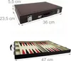 Relaxdays Backgammon Koffer, mit Zubehör, HxBxT: 5,5 x 36 x Produktbild-Vorschau 4