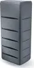 A gray, rectangular water butt with horizontal slots on the front and sides, set against a white background. Náhľad obrázku produktu