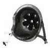 The image shows the inside of a black helmet with straps. Produktbild-Vorschau