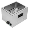 A stainless steel sausage warmer with a heating element and a control knob. Náhled obrázku produktu