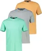 LERROS 3er Pack Basic T-Shirt Atmungsaktive Baumwolle, Logo Produktbild-Vorschau 1