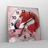 Wanduhr - Quadrat - Glasuhr - Flamingo Vogel Porträt - Produktbild-Vorschau 4