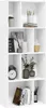 A white bookshelf filled with decorative items. Produktbild-Vorschau
