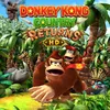 Donkey Kong and Diddy Kong in a jungle setting with game title and logo. Produktbild-Vorschau