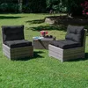 Beautissu Lounge Kissen Outdoor Grau XLuna, 50x50cm Produktbild-Vorschau 7