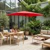 sweeek - Rechteckiger Sonnenschirm 2x3m - Rot Produktbild-Vorschau 6