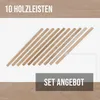 10er-Set Holzleisten - Eiche gehobelt - 8 x 20 x 500 mm Produktbild-Vorschau 5