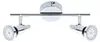 LED Badleuchte Spotleuchte chwenkbar 2xGU10 je 4 W Chrom Produktbild-Vorschau 1