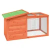 Kaninchenstall Braun 100,5x54x55 cm Massivholz Kiefer Produktbild-Vorschau 1