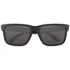 A pair of black Oakley sunglasses with gray lenses is shown against a white background. Náhled obrázku produktu