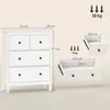 HOMCOM : buffet moderne à 4 tiroirs pour le salon, blanc Voir les images du produit 3