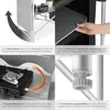 A collage of four images showing different features of a camping kitchen. Produktbild-Vorschau