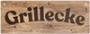 Metallschild Grillecke Aluminium, rustikale Holzoptik, Produktbild-Vorschau 1