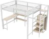 Hoogslaper 140 x 200 cm met bureau, inbouwkast en planken, Productafbeelding-voorbeeld 8