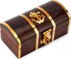 10x5x4,5cm Schatztruhe natur Holz mit Messing verziert Produktbild-Vorschau 1