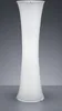 A tall, white, fabric floor lamp with a curved, hourglass shape. Produktbild-Vorschau