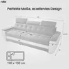 A diagram of a sofa with dimensions indicated by lines and numbers. Produktbild-Vorschau