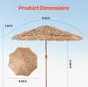 SucceBuy Strohschirm Sonnenschirm Hawaii Strand Terrasse Produktbild-Vorschau 2