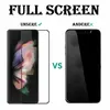 Comparison image showing two phone screen protectors, one labeled 'Unsere' (Ours) and the other 'AndereX' (Others), with the text 'FULL SCREEN' at the top and 'VS' in the middle. Produktbild-Vorschau