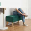 Lavička Relaxdays s úložným priestorom, zamatový poťah, 40 Náhľad obrázku produktu 3