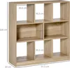 HOMCOM Bücherregal 3-stöckige Bücherregal Büroregal Produktbild-Vorschau 3