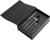 BELIANI Besteckset 30-teilig Schwarz aus Edelstahl inkl. Produktbild-Vorschau 4
