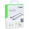 The image shows the retail packaging of a Belkin USB-C to USB-C cable. Voir les images du produit