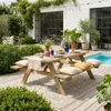 sweeek - Picknicktisch 180 cm Holz, 6 Personen - PANCHINA - Produktbild-Vorschau 7