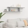 vidaXL TV nástenná polica Concrete Grey 125x18x23 cm Drevo Náhľad obrázku produktu 3