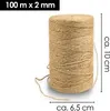 OfficeTree Bastelschnur - 100 m Rolle - Jute-Kordel Produktbild-Vorschau 2