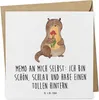 Mr. & Mrs. Panda Glückwunschkarte Otter Blumenstrauß - Weiß Produktbild-Vorschau 1
