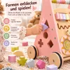 Passeggino in legno - Passeggino per bambini | 38 x 32 x 46 Anteprima dell’immagine prodotto 3