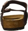 A close-up view of the back of a brown Birkenstock sandal. Anteprima dell’immagine prodotto