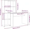 vidaXL Scrivania con ripiano Bianco 138,5 x 55 x 143 cm Anteprima dell’immagine prodotto 10