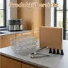 3er Set 304 Edelstahl Air Fryer Racks – stapelbare Produktbild-Vorschau 7