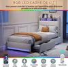 Letto imbottito (90 x 200 cm) con rete a doghe, Anteprima dell’immagine prodotto 3