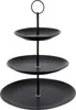 Vilde | Etagère - Noir - 34 cm - En porcelaine - 3 étages - Voir les images du produit 3