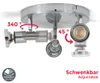 Plafonnier LED 3 spots éclairage plafond salle de bain IP44 Voir les images du produit 4