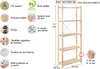 étagère Bois 5 Tablettes Rangement Modulable En Bois Massif Voir les images du produit 5
