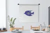 MuchoWow® Wandteppich Wandbehang Fisch - Lila - Pastell Produktbild-Vorschau 2
