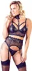 A woman modeling a black lingerie set. Podgląd zdjęcia produktu