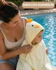 HECKBO Baby badcape met kuiken en washand | Bamboe viscose Productafbeelding-voorbeeld 9